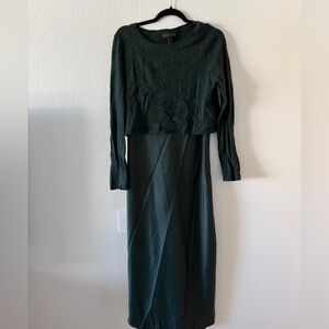 House of Harlow 1960 Dark Green Long Sleeve Dress